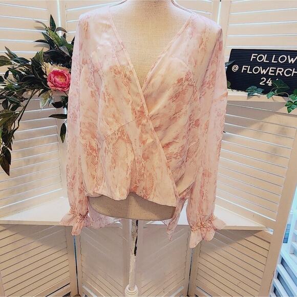 ALL SAINTS PINK ANIMAL PRINT SIZE 8 BLOUSE - Picture 2 of 6
